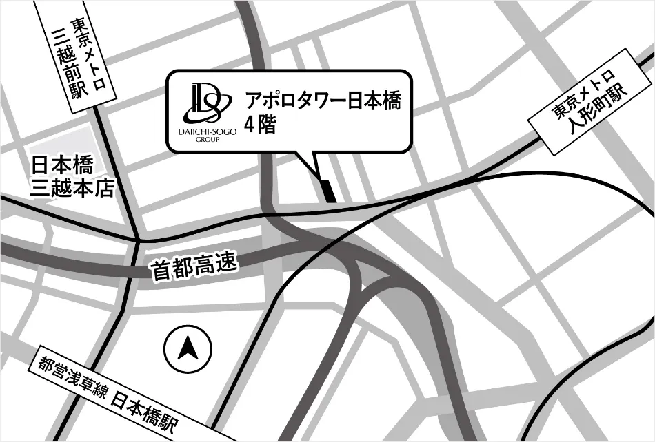 東京オフィスの地図